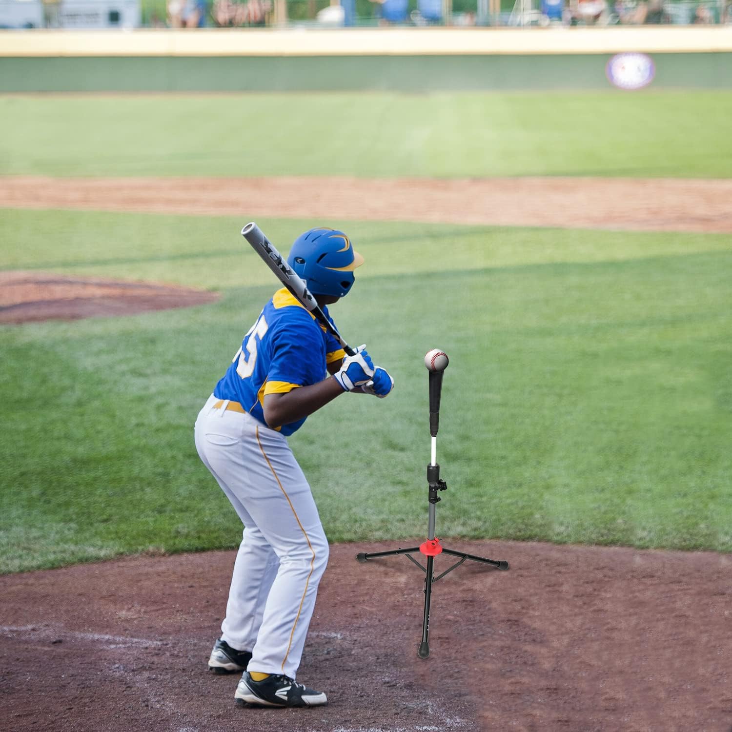 McHom Camiseta de bateo de béisbol y sóftbol – Camiseta de viaje para golpear  Altura ajustable  Portátil y plegable  Base de trípode