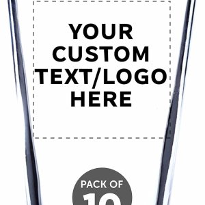 DISCOUNT PROMOS Juego de 10 vasos de cerveza personalizados de 16 onzas, paquete a granel personalizado, cristalería resistente para restaurantes, DISCOUNT PROMOS Juego de 10 vasos de cerveza personalizados de 16 onzas, paquete a granel personalizado, cristalería resistente para restaurantes,