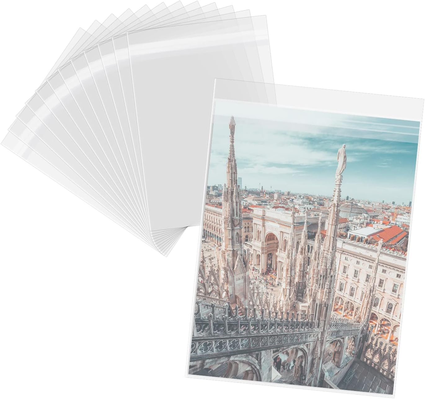 Mat Board Center – Bolsas de almacenamiento de 18 x 24 pulgadas, bolsas de polipropileno resellables con solapa para impresiones artísticas, fotos,