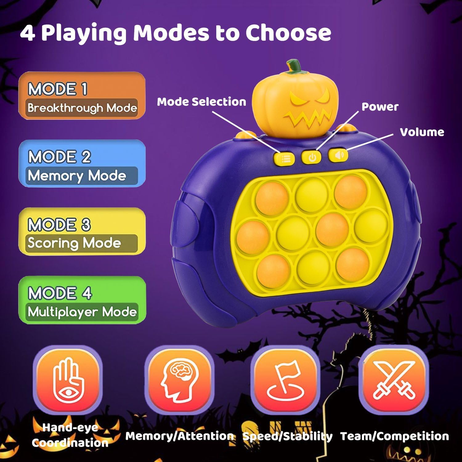 Juguete para ansiedad de presionar burbujas rápidas, juego sensorial interactivo de empuje rápido, juego de botón para niños y adultos, juguete de