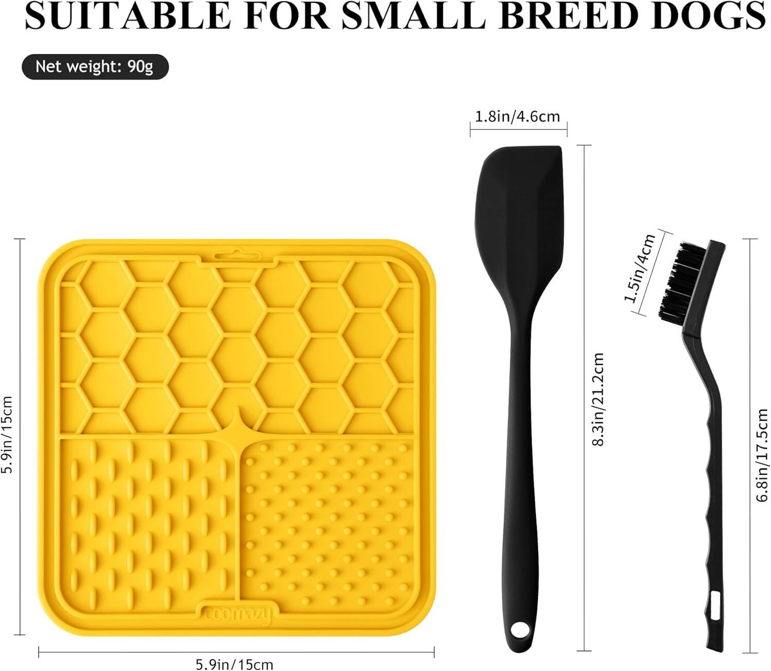 Coomazy Alfombrilla para lamer perros y gatos, alimentador lento y diseño antideslizante, reductor de aburrimiento y ansiedad, adecuado para perros