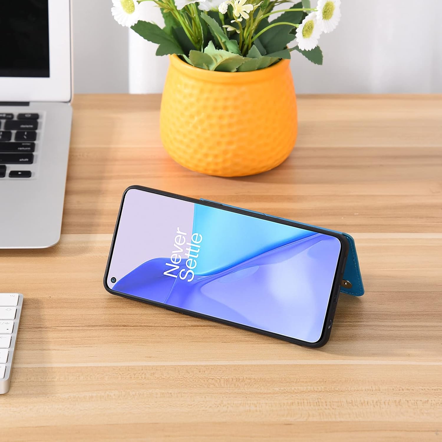 Asuwish Funda de teléfono para OnePlus 9 OnePlus9 5G Funda tipo cartera con protector de pantalla de vidrio templado y soporte para tarjetas de
