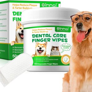 SDJUFEI 50 toallitas de limpieza de dientes para perros y gatos, ambientador de aliento de perro, toallitas de cuidado dental para perros que ayudan SDJUFEI 50 toallitas de limpieza de dientes para perros y gatos, ambientador de aliento de perro, toallitas de cuidado dental para perros que ayudan