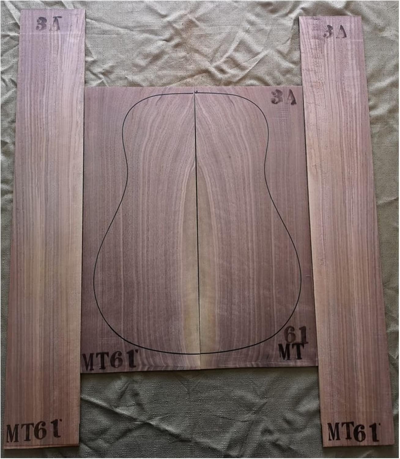 1 juego de parte trasera y lateral de guitarra, panel de guitarra de 41 pulgadas, material de fabricación de guitarra, kit de guitarra DIY (color