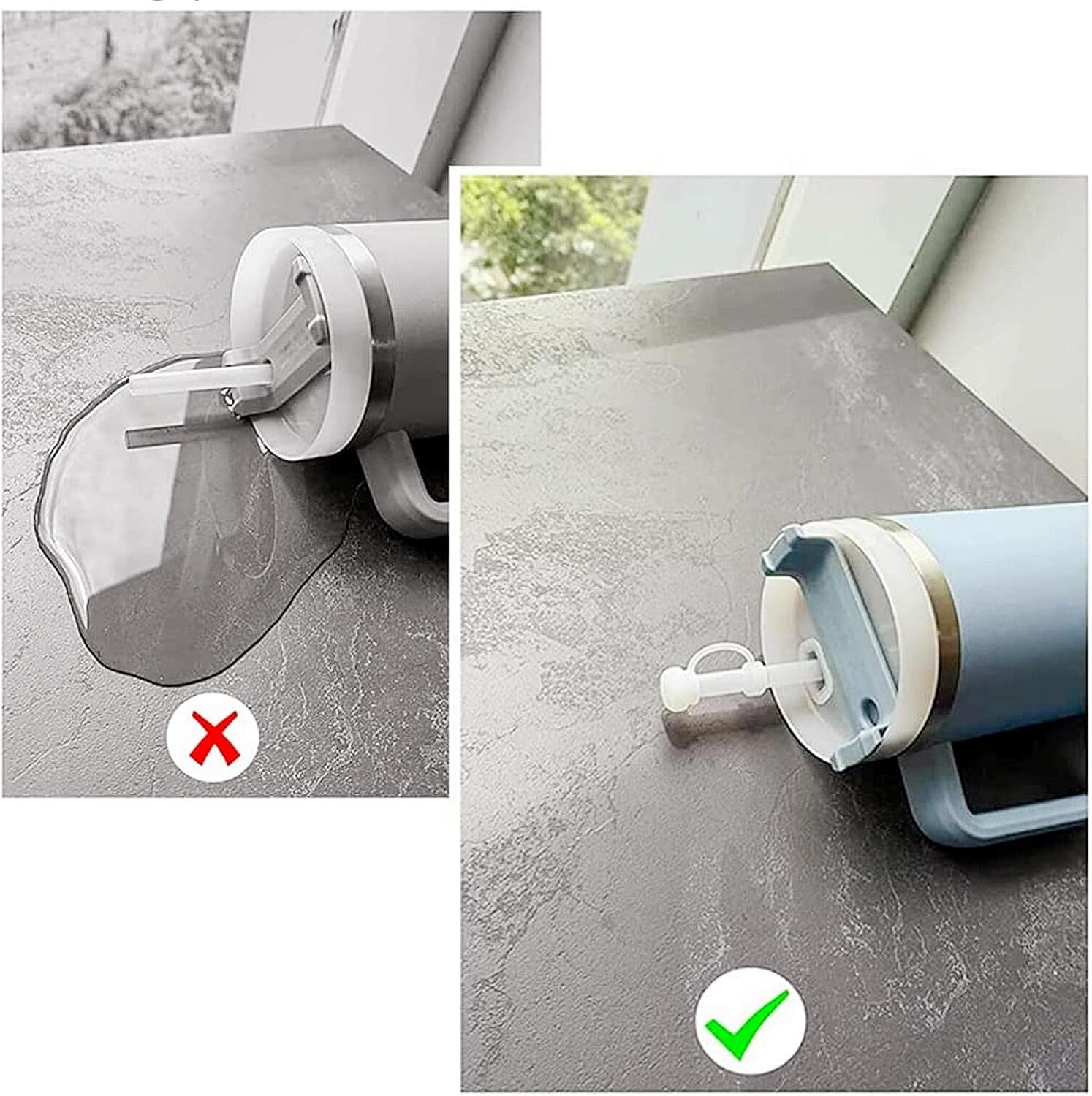 Juego de 3 tapones de silicona a prueba de derrames 2023, compatibles con Stanley Cup 1.0 de 40 onzas30 onzas, accesorios para vasos con 2 tapas