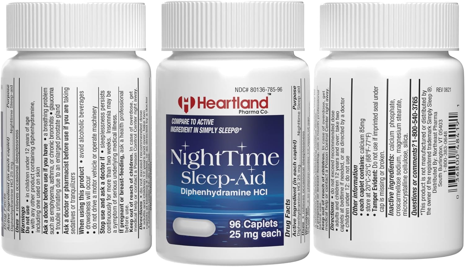 Cápsulas para dormir de difenhidramina HCI de 25 mg  Pastillas para dormir para adultos extra fuertes  Ayuda para dormir difenhidramina  Ayudas