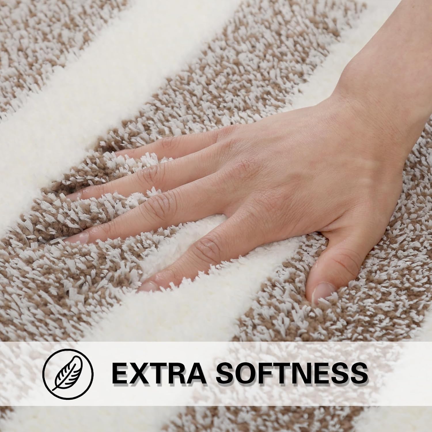 WAMRLY – Alfombras de baño súper absorbentes, extra gruesas, peludas de felpa para baño, antideslizantes, lavables a máquina para baño (color
