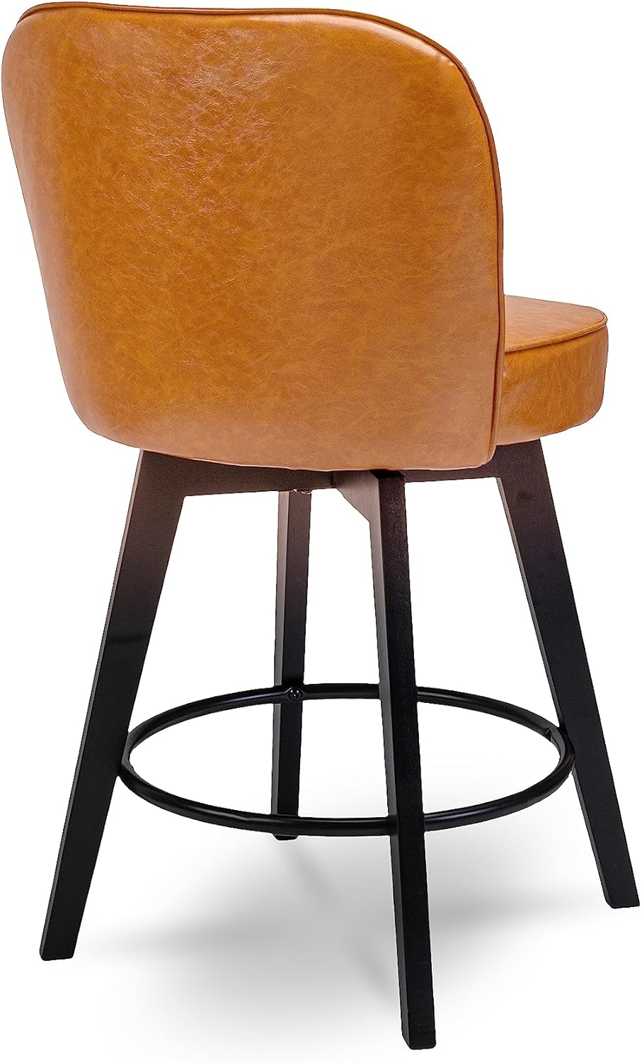 MINCETA Taburetes de mostrador, 26 pulgadas, 360 pulgadas, línea vertical, giratoria, moderna, tapizada, altura de mostrador, juego de 2, PU en