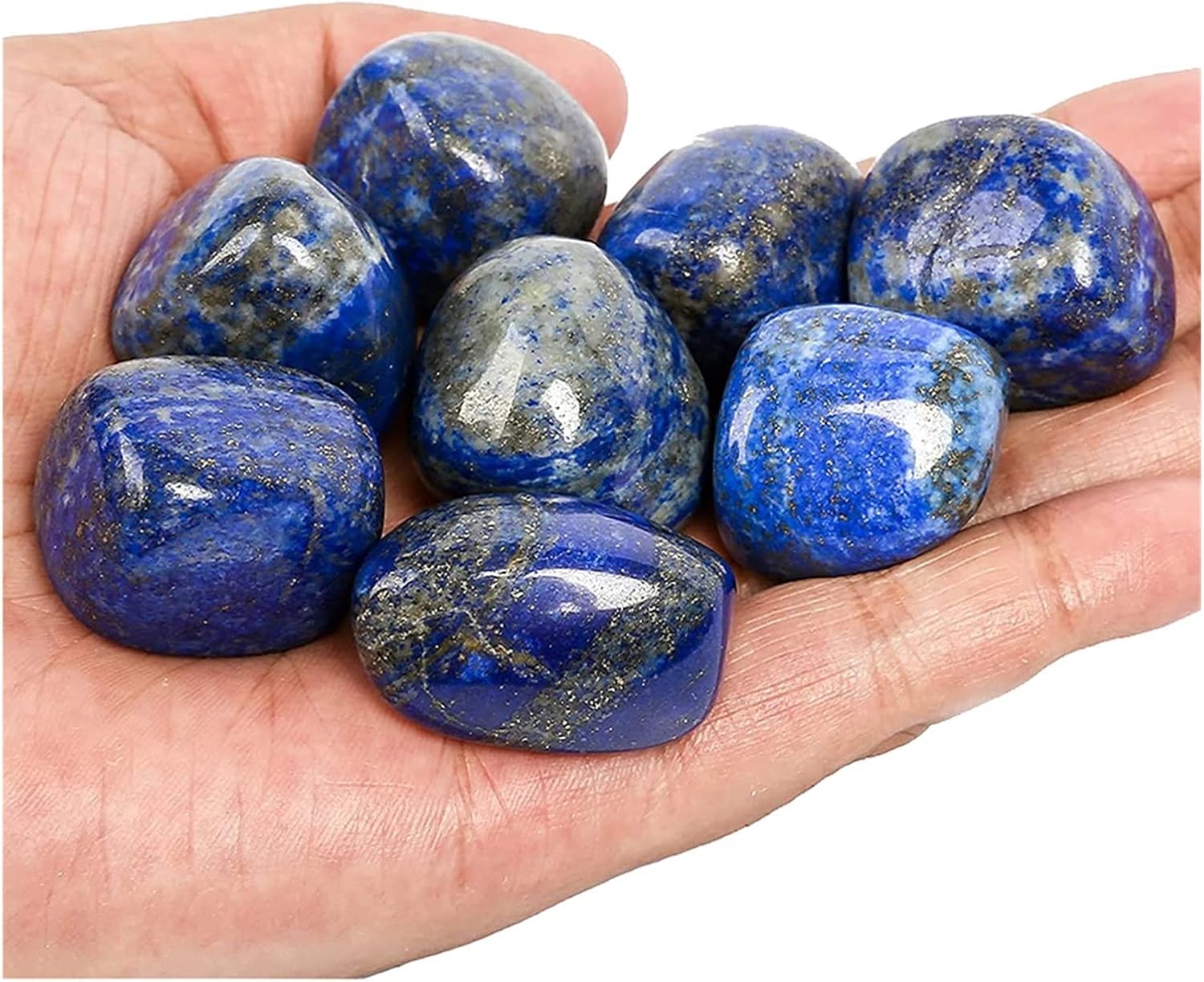 Feng Shui Decorar Piedras Pulidas de Lapislázuli Natural Para Wicca Reiki Cristales Ornamento Piedra Pulida 0.787-1.181 in Natural Rough Jewelry