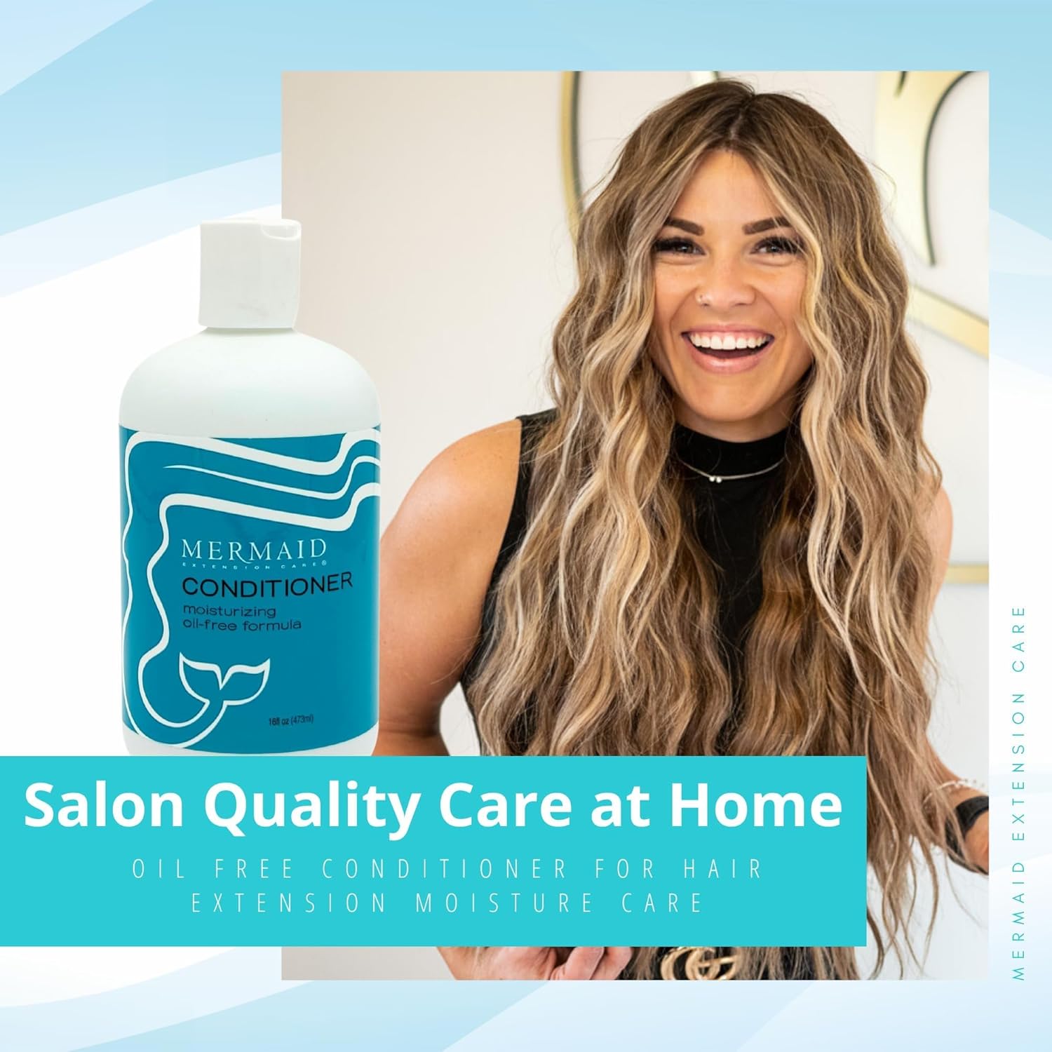 Acondicionador para el cuidado del cabello con extensión de sirena, sin aceite, suave, hidratante, producto de hyrdrating de grado de salón seguro