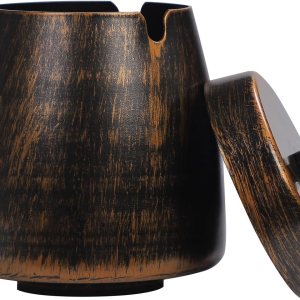 Cenicero con tapa para cigarrillos, ceniceros de hierro, sin olor, resistentes al viento, cenicero para hierbas, bandeja de cenizas portátil para el Cenicero con tapa para cigarrillos, ceniceros de hierro, sin olor, resistentes al viento, cenicero para hierbas, bandeja de cenizas portátil para el