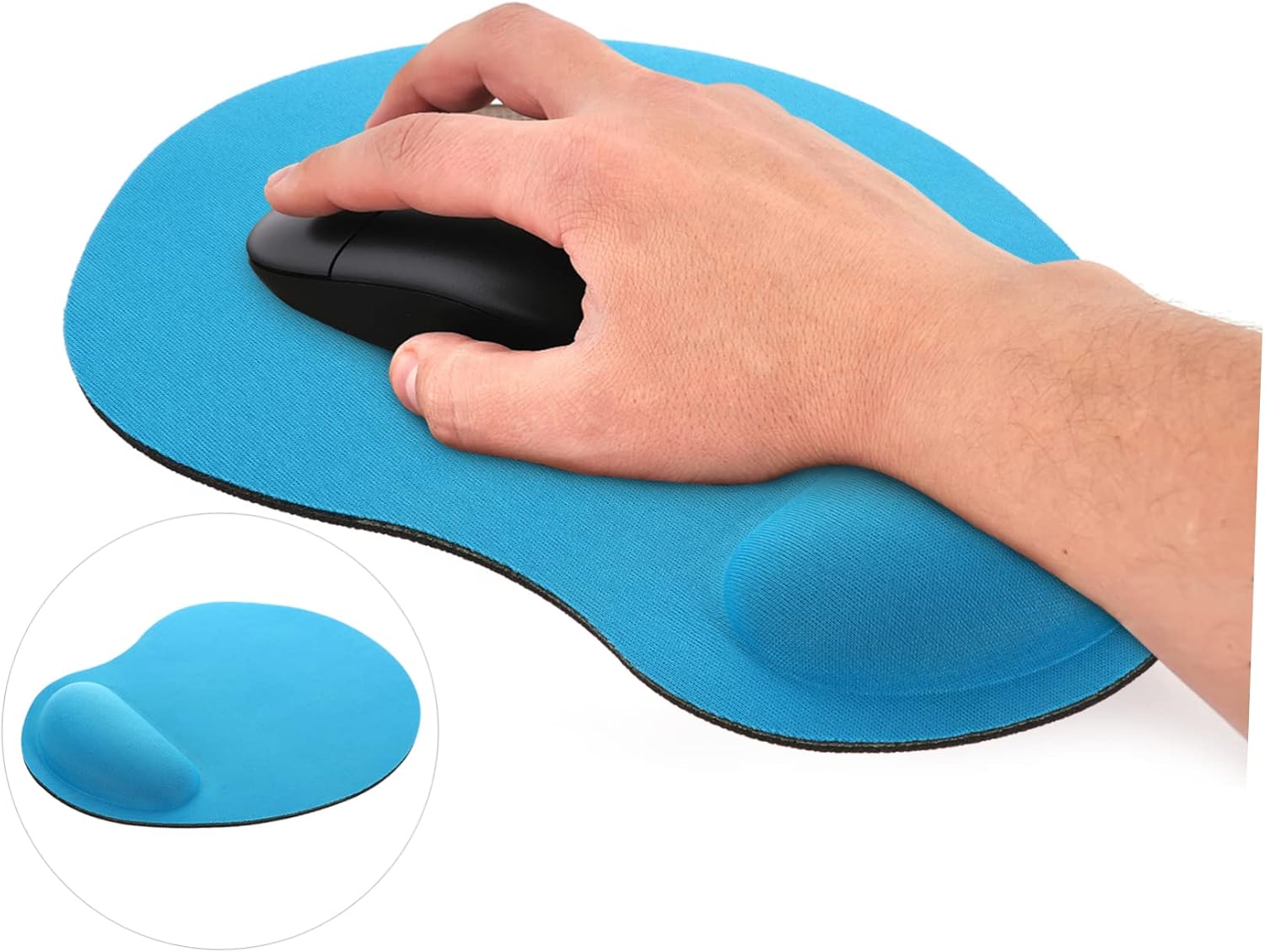Tofficu Alfombrilla de mouse de esponja de 3 piezas, alfombrilla de mouse para computadora, almohadilla de memoria para computadora para computadora