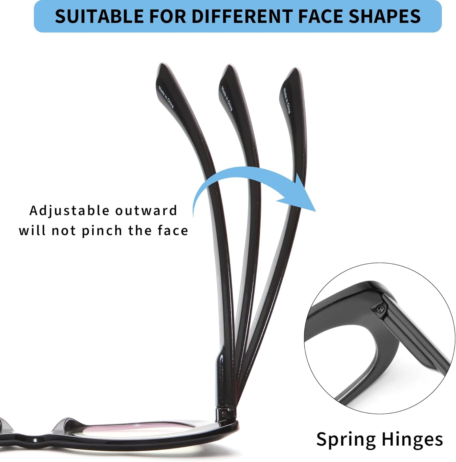 JM Paquete de 3 lentes de lectura Cateye con bloqueo de luz azul, lector de computadora para mujeres y hombres