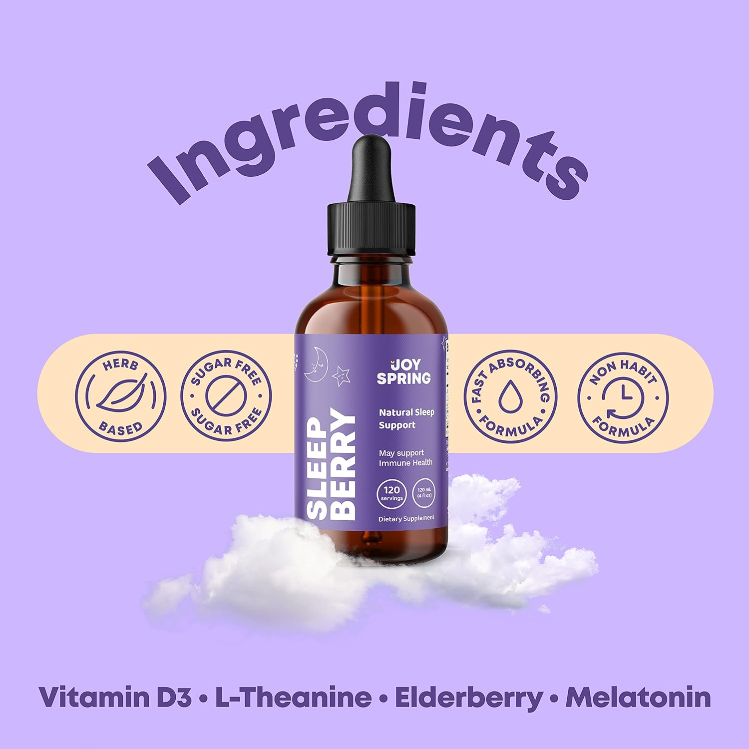 JoySpring La vitamina D3 K2 para niños puede apoyar el sistema inmunológico saludable  Vitamina D para niños, melatonina líquida para apoyar el