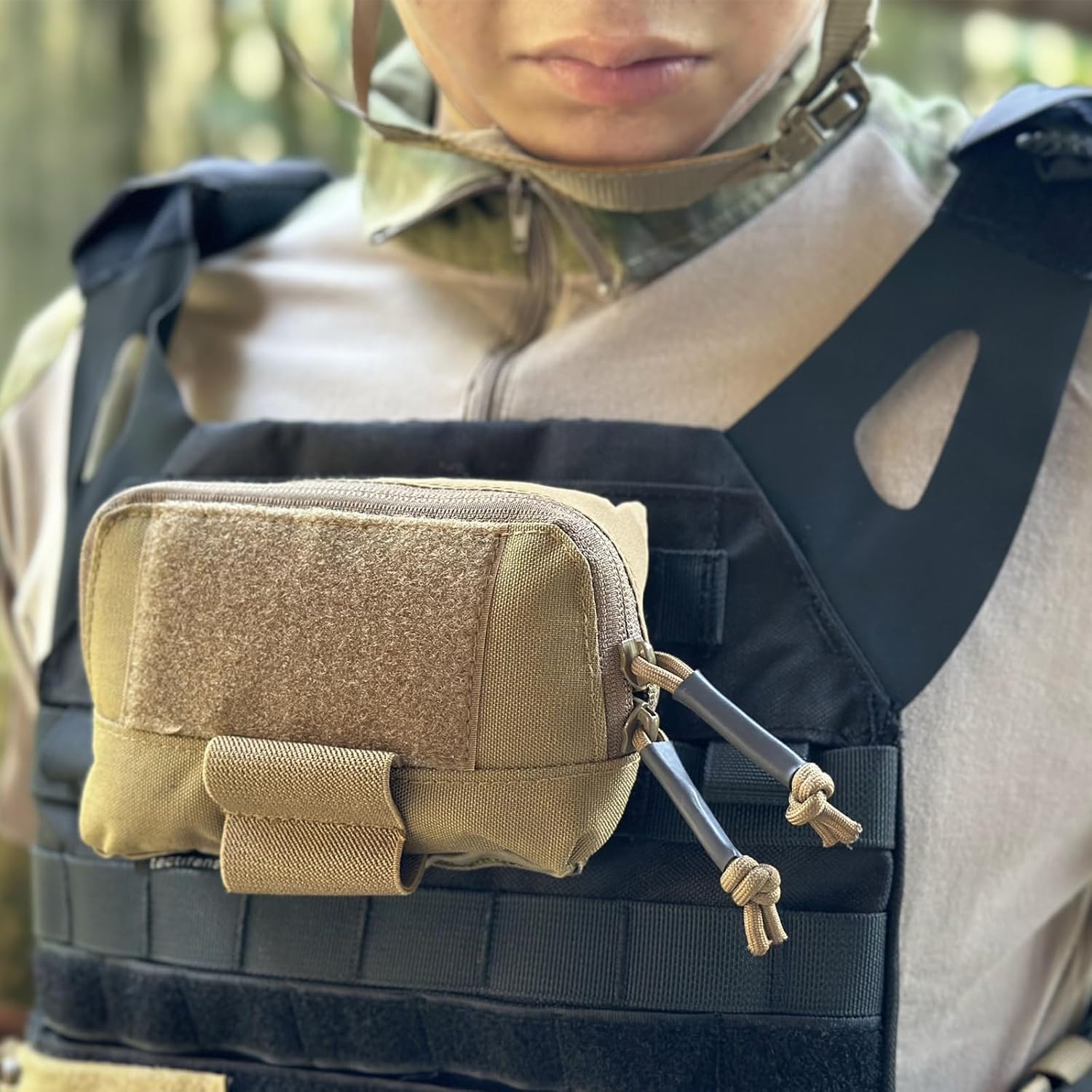 Molle – Bolsa táctica de administración para el pecho, pequeña bolsa de pecho Molle, bolsa para cinturón y chaleco táctico, panel organizador de