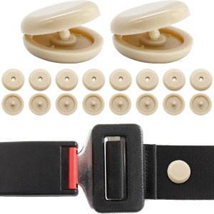 10 juegos de topes de botón para cinturón de seguridad, clips de plástico para cinturón de seguridad, sistema universal a presión, kit de botón de 10 juegos de topes de botón para cinturón de seguridad, clips de plástico para cinturón de seguridad, sistema universal a presión, kit de botón de