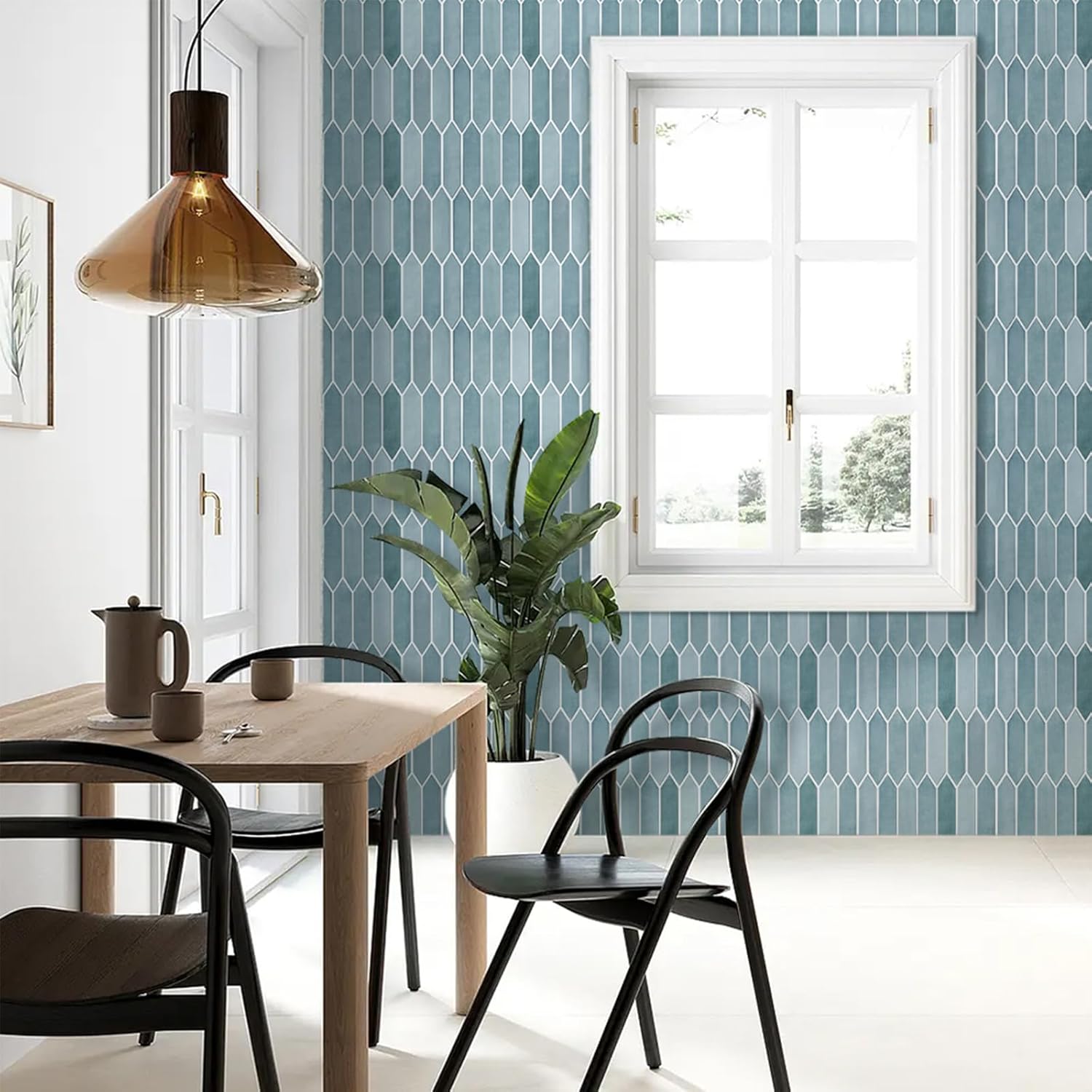 10 azulejos adhesivos de PVC mate de 11.8 x 11.8 pulgadas, ultralivianos y finos de PVC 3D, para despegar y pegar, para cocina, sala de estar,