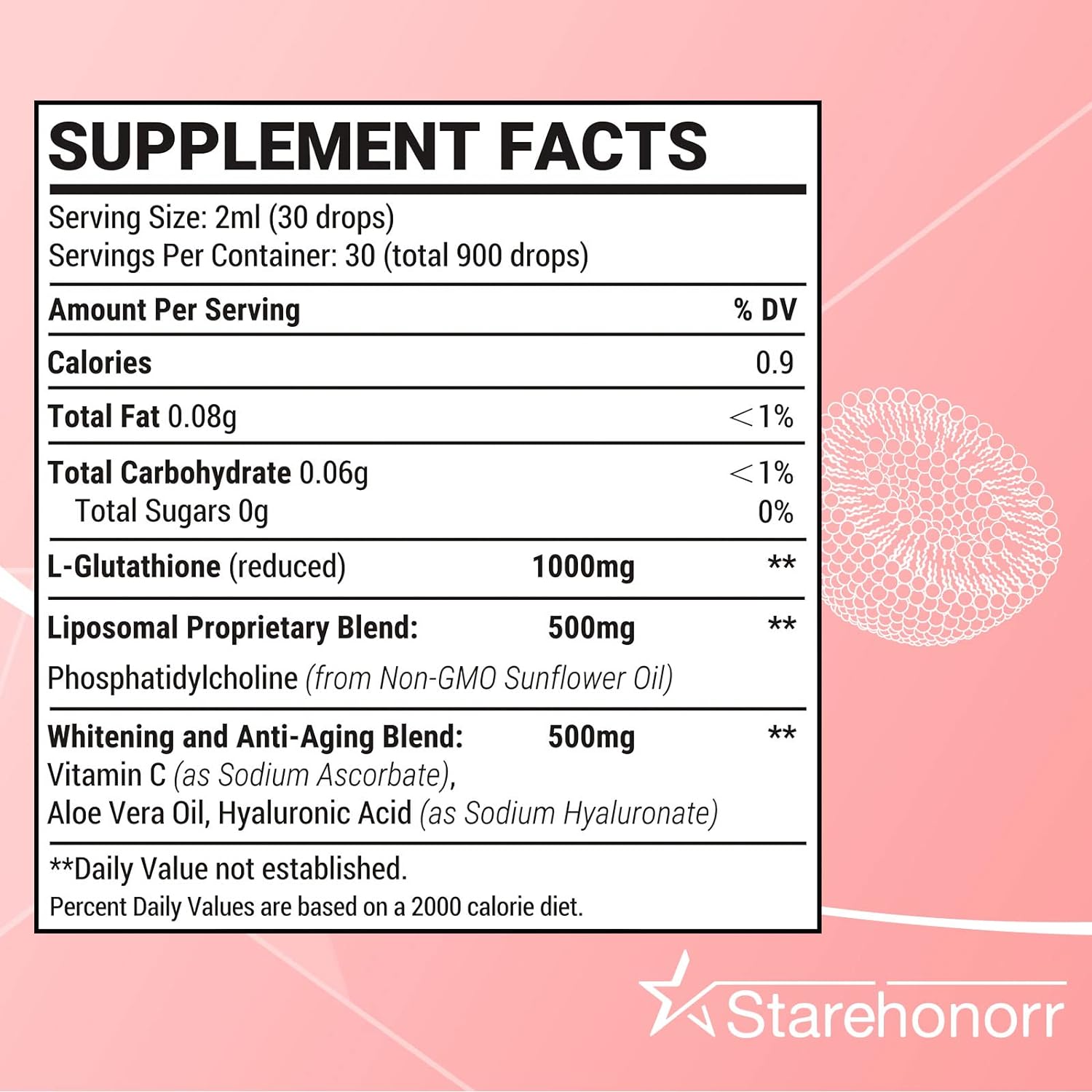 Glutatión líquido liposomal 1500 mg, suplemento reducido de glutatión, suplemento para desintoxicación, defensa del envejecimiento, sistema