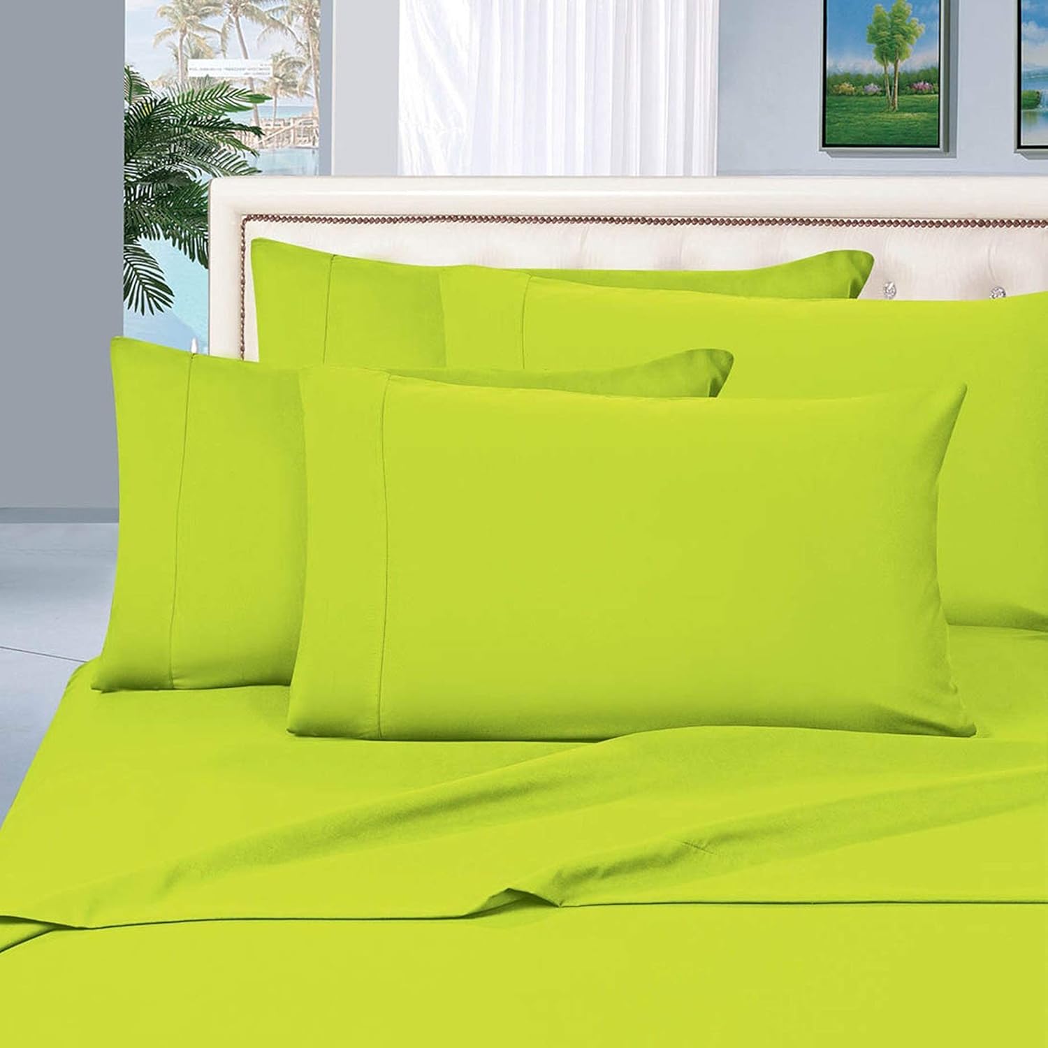 CELINE LINEN Juego de sábanas de lujo de 4 piezas 1800 Premier, resistente a las arrugas y a la decoloración, bolsillo profundo de hasta 16