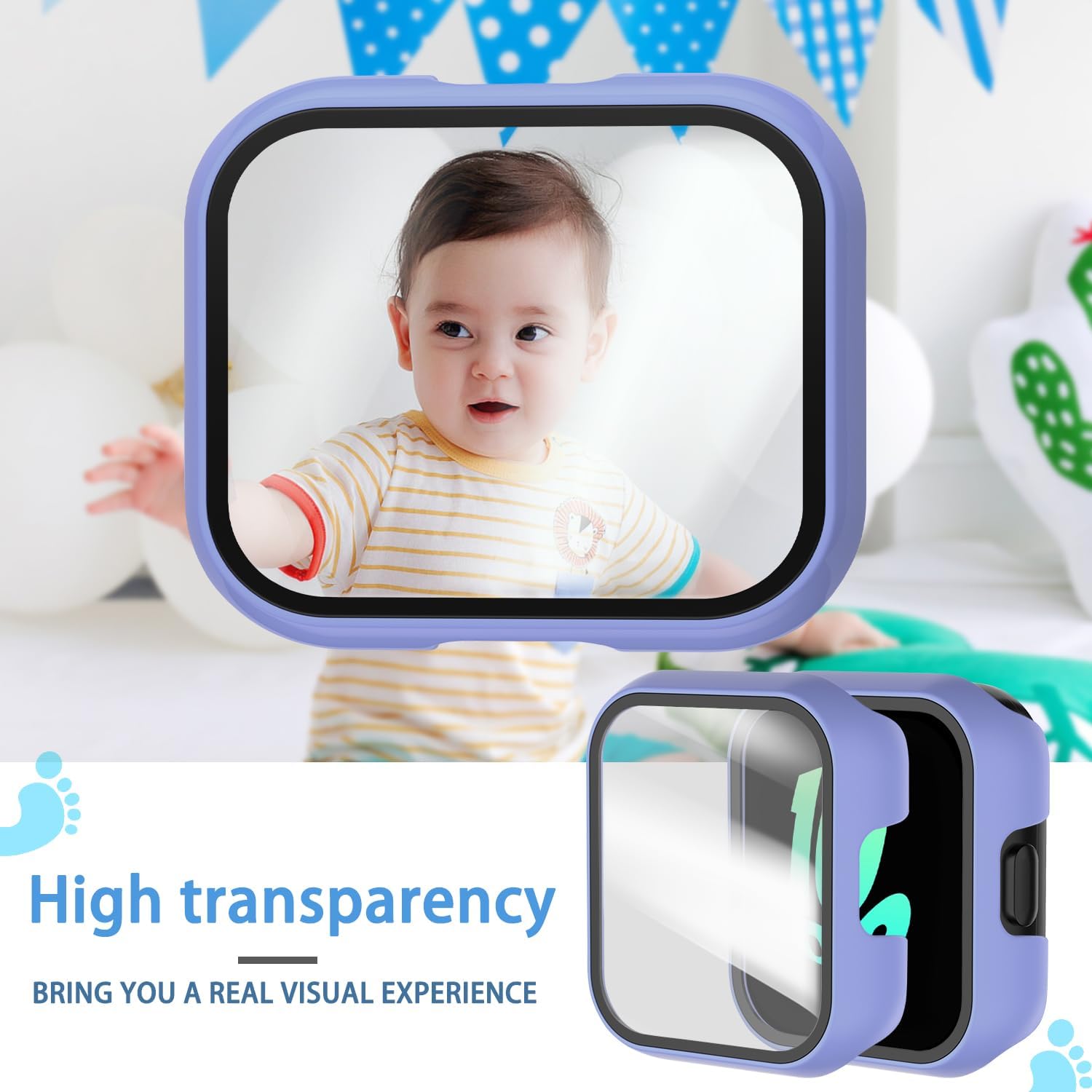 Suoman SyncUp – Juego de 4 fundas protectoras de pantalla para niños, dureza 2.5D 9H, vidrio templado, para Syncup Kids Watch 4, negro,