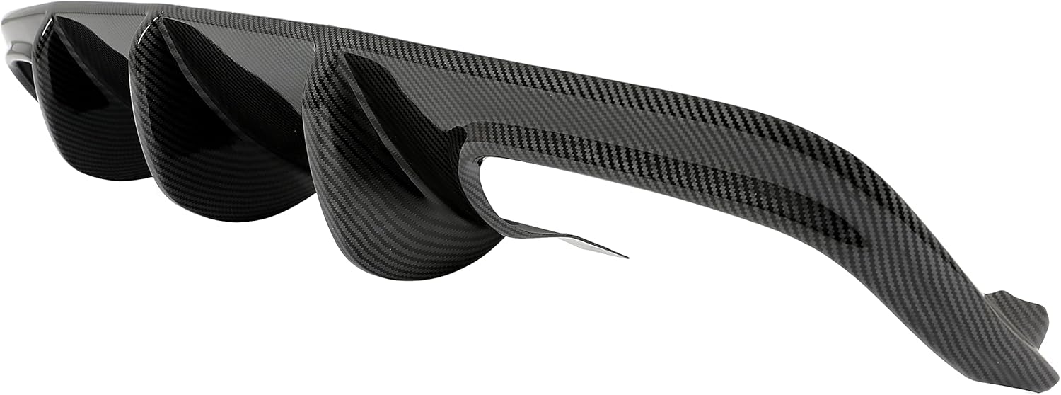 HECASA Difusor trasero compatible con Mercedes Benz W204 C180 C200 C250 C300 C350 Sport C63 AMG parachoques alerón protector de cenefa de plástico