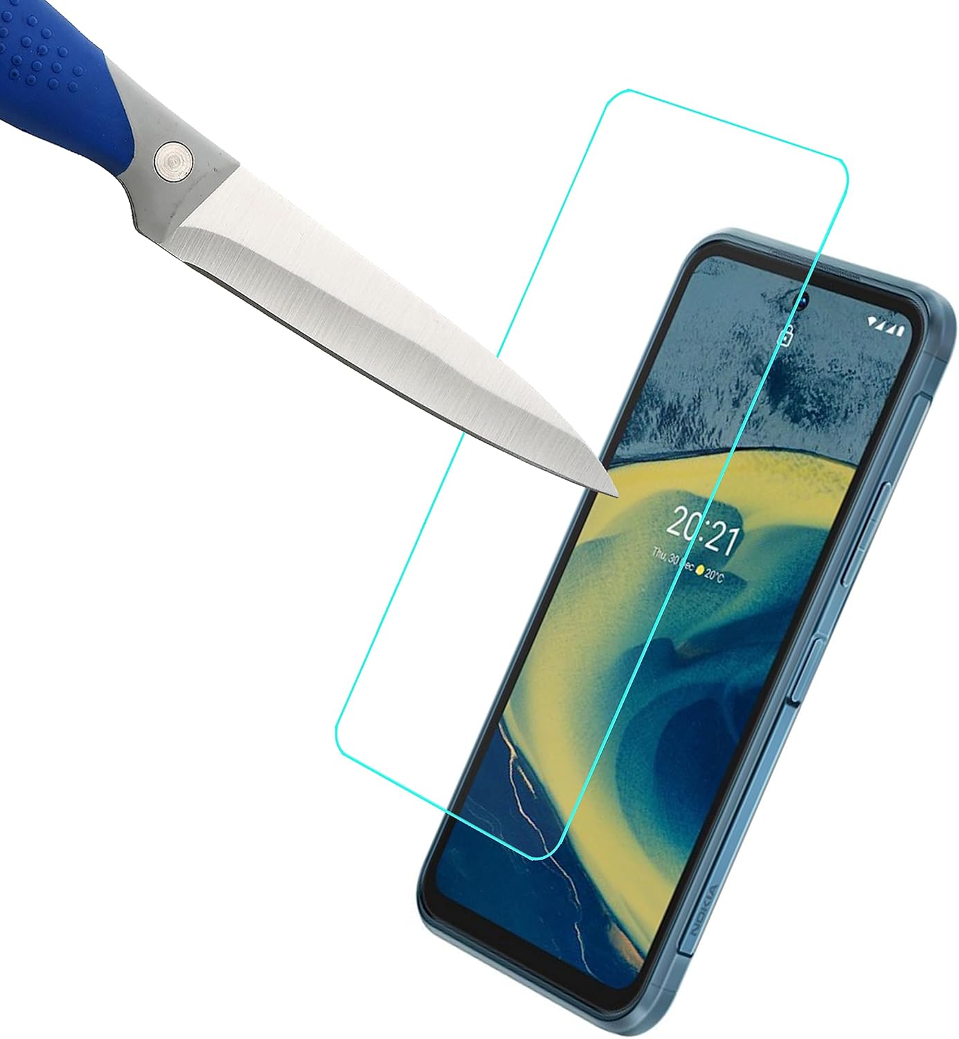 Mr.Shield Paquete de 3 Protector de pantalla para Nokia XR21 proteger la versión de la cámara vidrio templado vidrio japonés con dureza 9H Protector
