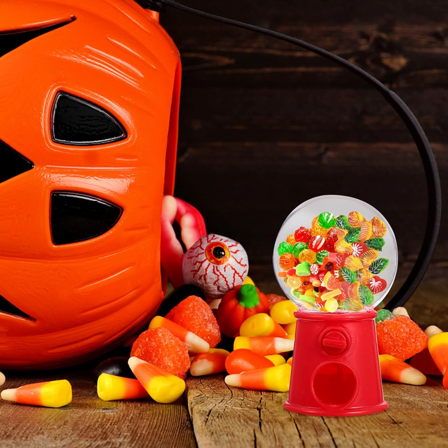 Toddmomy 12 unidades de plástico mini dispensador de caramelos de plástico máquinas de chicles pequeña máquina de chicles Adornment Party Candy