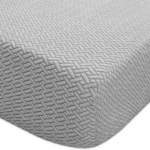 BlueSnail Cómodas sábanas para cuna, transpirables y suaves, para colchones de cuna, 1 paquete (patrón tejido claro) BlueSnail Cómodas sábanas para cuna, transpirables y suaves, para colchones de cuna, 1 paquete (patrón tejido claro)