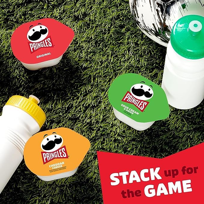 Pringles Snack Stacks! Paquete variado de patatas fritas, originalcrema agria y cebollaqueso cheddar – paquete de 18 (12.9 oz en total)