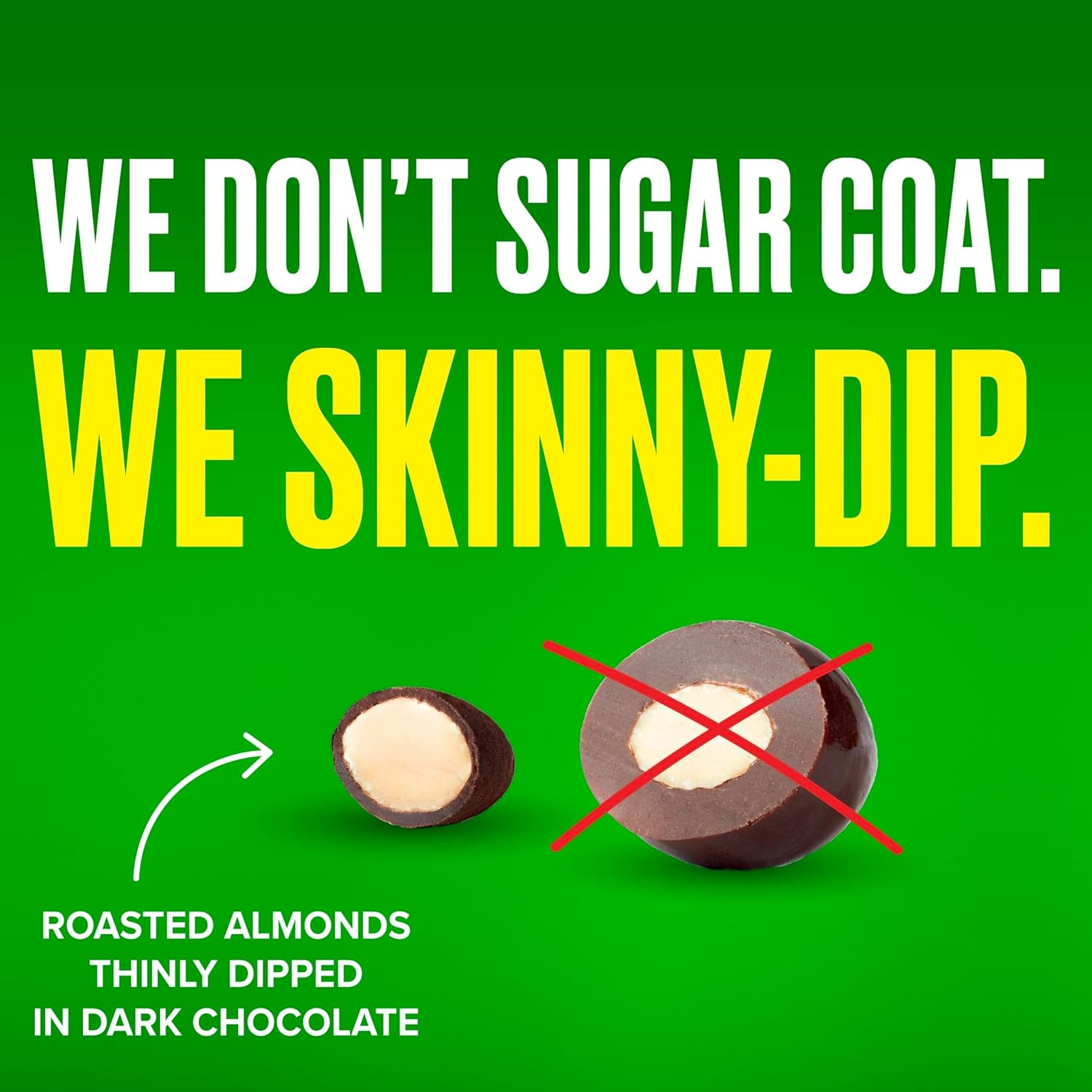 SkinnyDipped Almendras Mocha Splash, aperitivo saludable, proteína vegetal, sin gluten, bolsas resellables de 3.5 onzas, paquete de 5