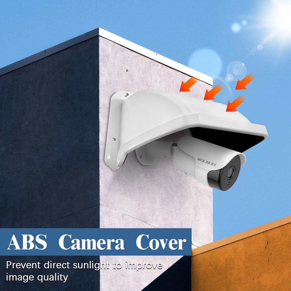 WEILAILIFE Funda universal para cámara para exteriores, plástico ABS resistente a la intemperie, pantalla de seguridad para domo, bala, cámaras