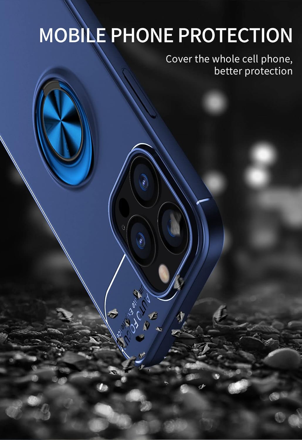 Asuwish Funda protectora para iPhone 13 Pro de 6.1 pulgadas con protector de pantalla de vidrio templado y soporte de anillo para celda protectora