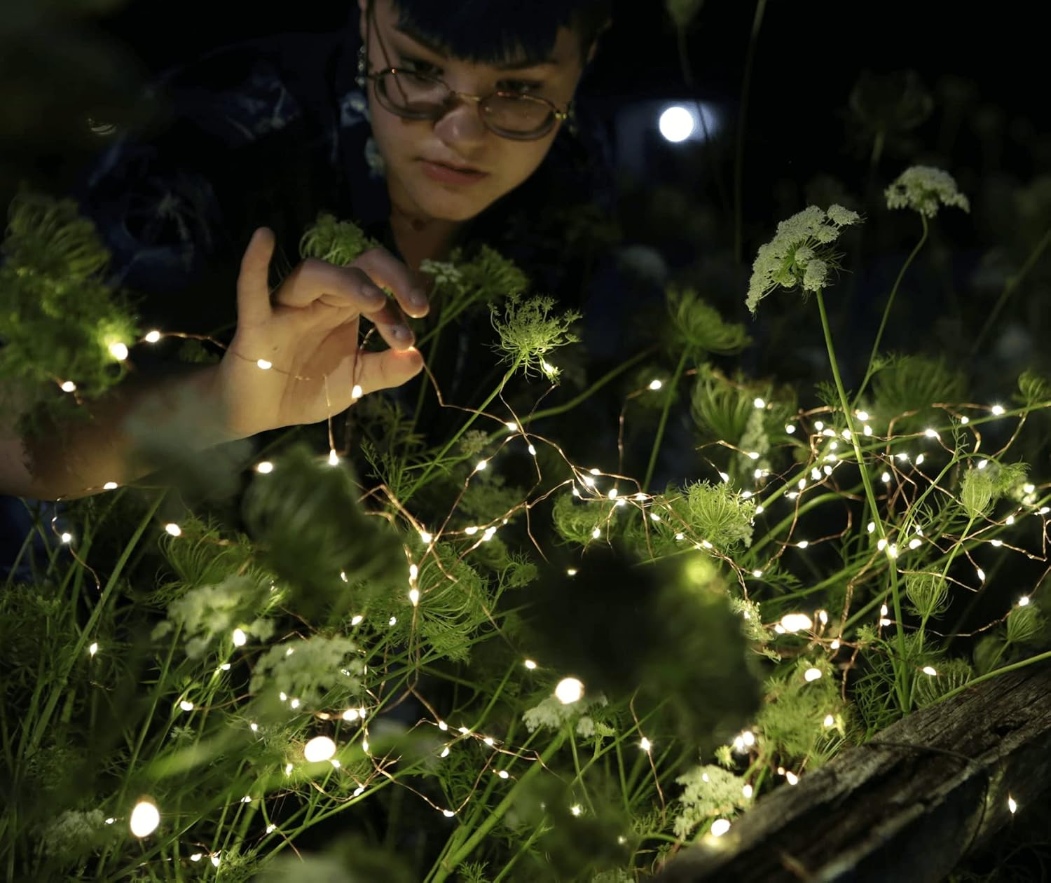 Guirnalda de luces solares mini corta al aire libre LED de hadas de 15 pies 50 LED impermeable para manualidades de jardín