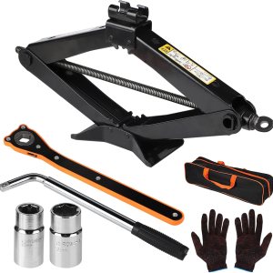 CPROSP Kit de gato de coche con manivelallavellave de oreja, gato de elevación de tijera Max 2.5T para AutoSUVMPV, Gato para Carro con bolsa CPROSP Kit de gato de coche con manivelallavellave de oreja, gato de elevación de tijera Max 2.5T para AutoSUVMPV, Gato para Carro con bolsa