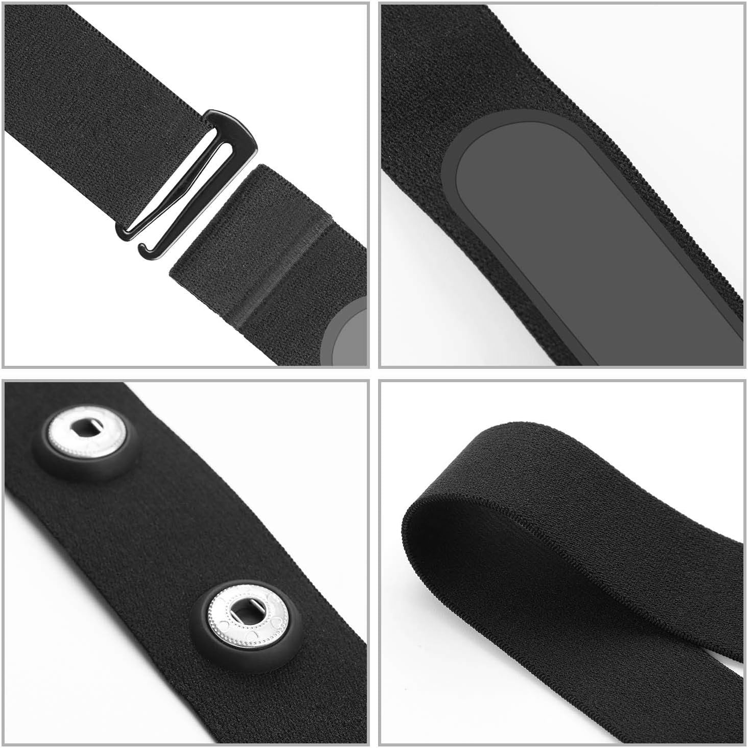 COOSPO Correa de repuesto para monitor de frecuencia cardíaca, correa suave compatible con Wahoo TickrPolar H7Garmin HRM-DualmoofitXOSSPower Labs
