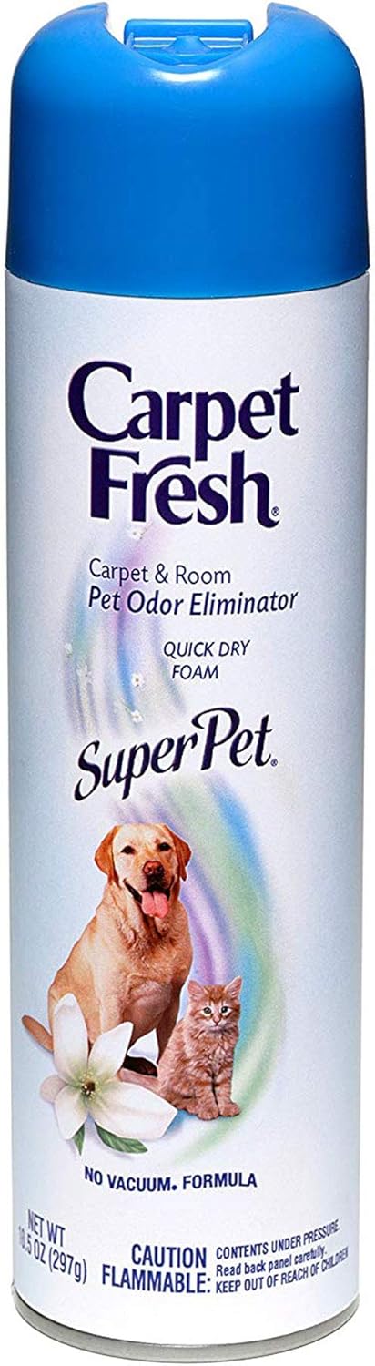 Carpet Fresh Refrescante de espuma sin vacío, Super Pet 10.50 oz (paquete de 2)