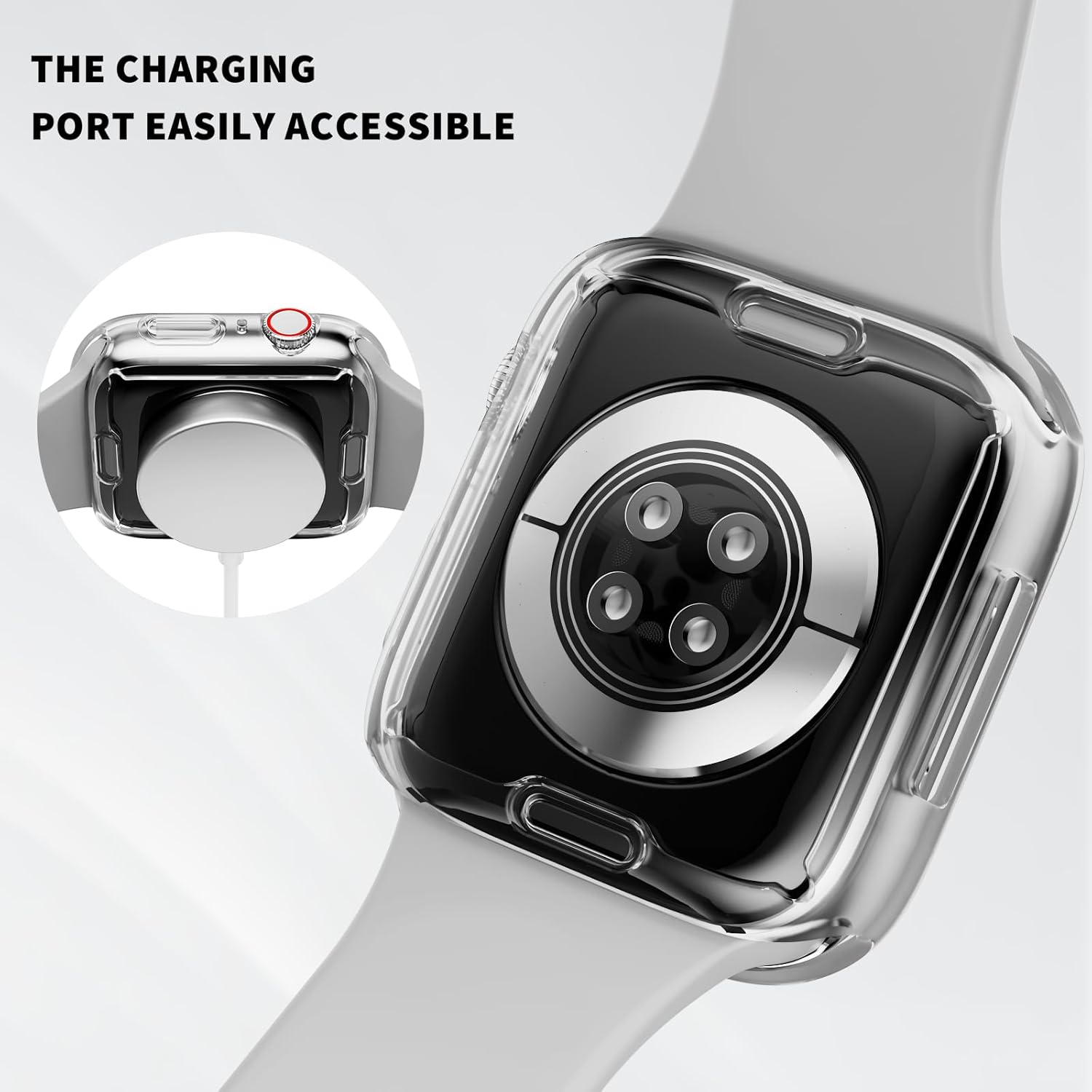 Funda para Apple Watch Series 987 de 1.614 pulgadas, paquete de 6 Protector de pantalla de TPU suave ultrafino de repuesto para iPhone Watch iWatch