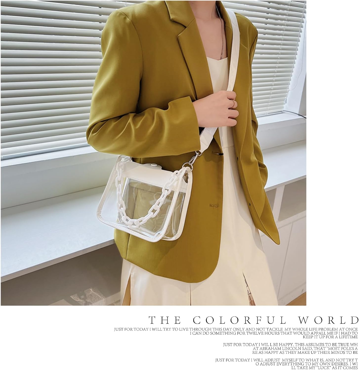 Bolso cruzado transparente para mujer, bolso pequeño transparente, bolso de hombro moderno aprobado para conciertos