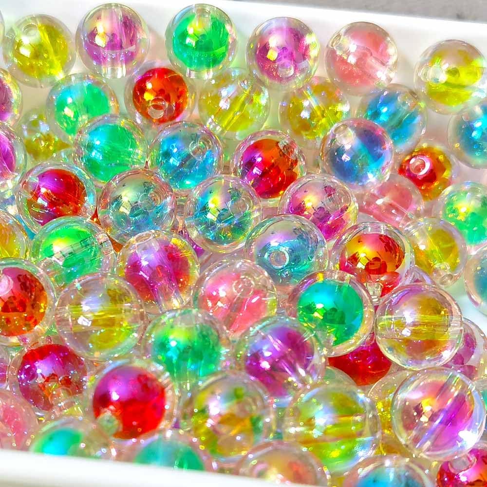 Mixto Lots Brillante AB Color Acrílico Dulce Bead DIY Beading Hairband Pulseras Collar Artesanía Embelishment (colores mezclados, dulces)