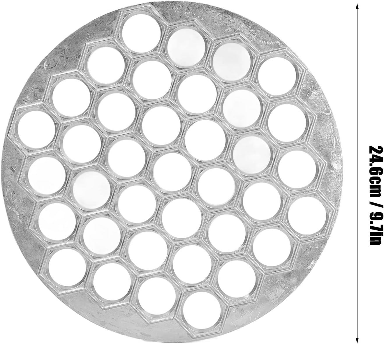 Molde de bola de masa para ravioles, 37 agujeros para hacer albóndigas rusas Pelmeni, molde de metal para hacer albóndigas ravioles