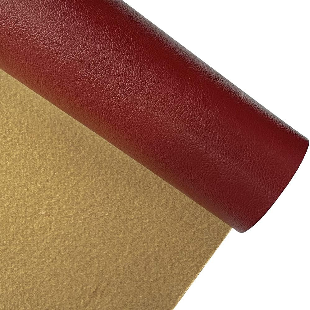 Tela de piel sintética de 1 yarda, 54 x 36 pulgadas, material suave de color sólido para manualidades, 0.035 in de grosor, perfecto para fundas de