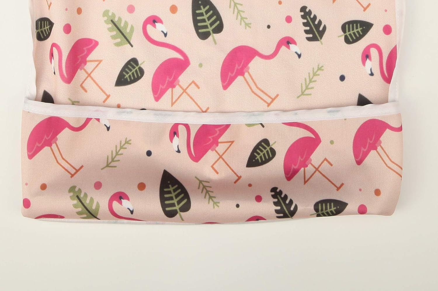 Sigzagor Camisa de manga con babero para bebé con bolsillo para niñas de 1 a 3 años (cactus flamenco)