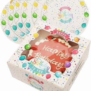 36 cajas para tartas de 10 x 10 x 5 con ventana, paquete de 18 cajas para tartas de cumpleaños, cajas de panadería de 10 pulgadas (18 cajas para 36 cajas para tartas de 10 x 10 x 5 con ventana, paquete de 18 cajas para tartas de cumpleaños, cajas de panadería de 10 pulgadas (18 cajas para