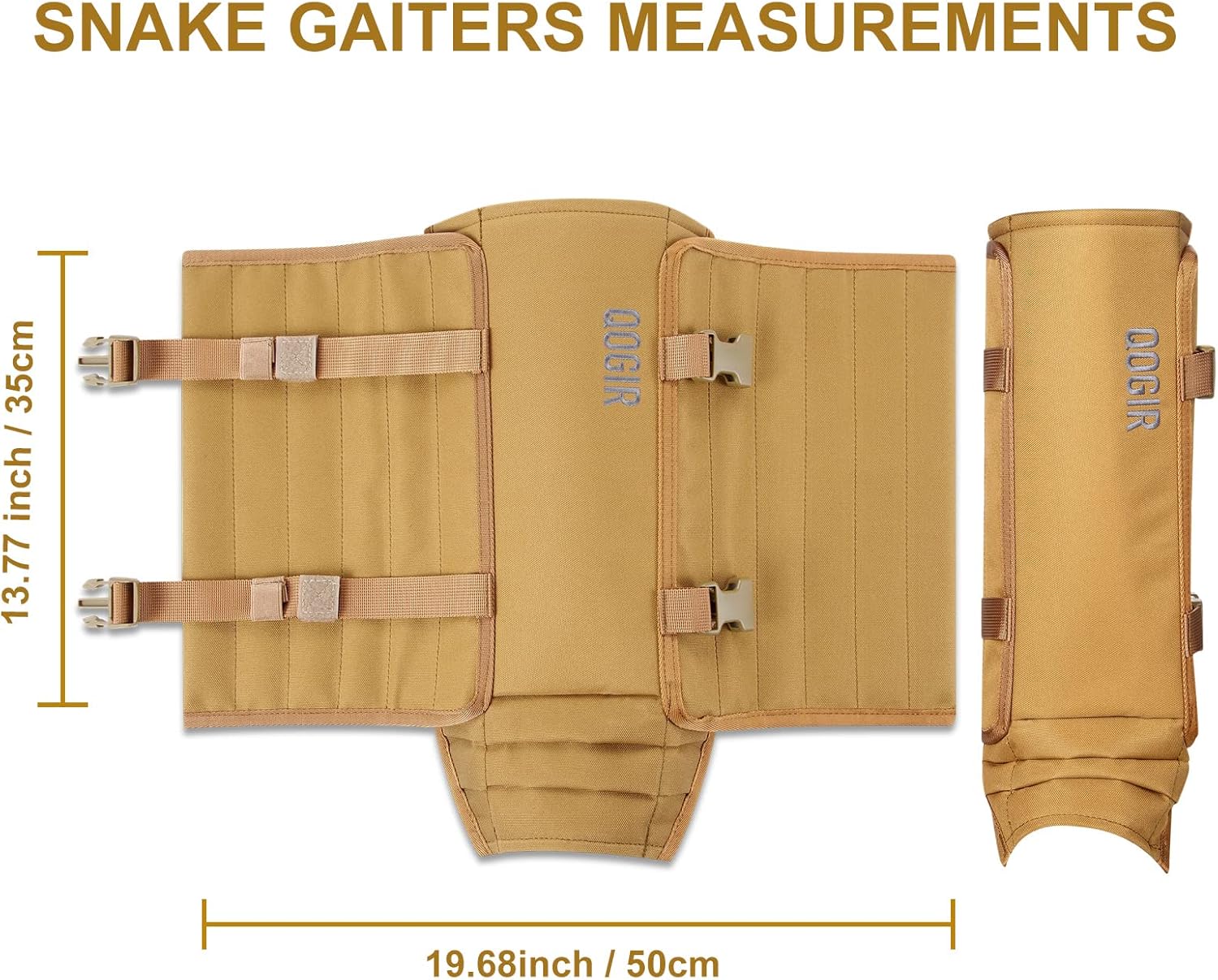 QOGIR Polainas de serpiente para cazar protectores de serpiente duraderos, polainas de polaina de serpiente para hombres y mujeres, protección