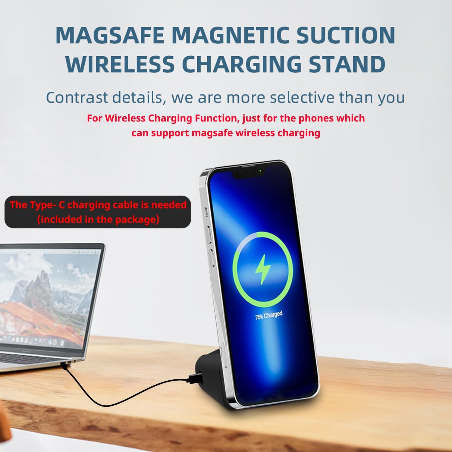 Magnético Smartphone CapGrip Cámara Teléfono Celular Agarradera Foto 10W Soporte de carga inalámbrica Soporte de teléfono con Bluetooth Control