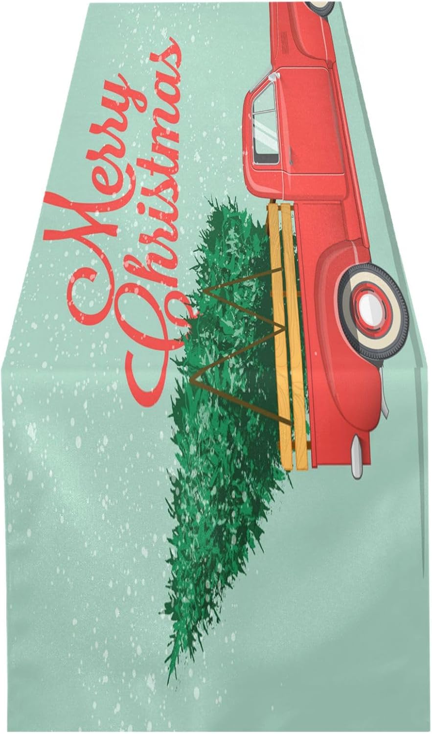 Camino de mesa de árbol rojo de Feliz Navidad, decoración de cocina de otoño para decoración de mesa de comedor, camino de mesa de Navidad, 72