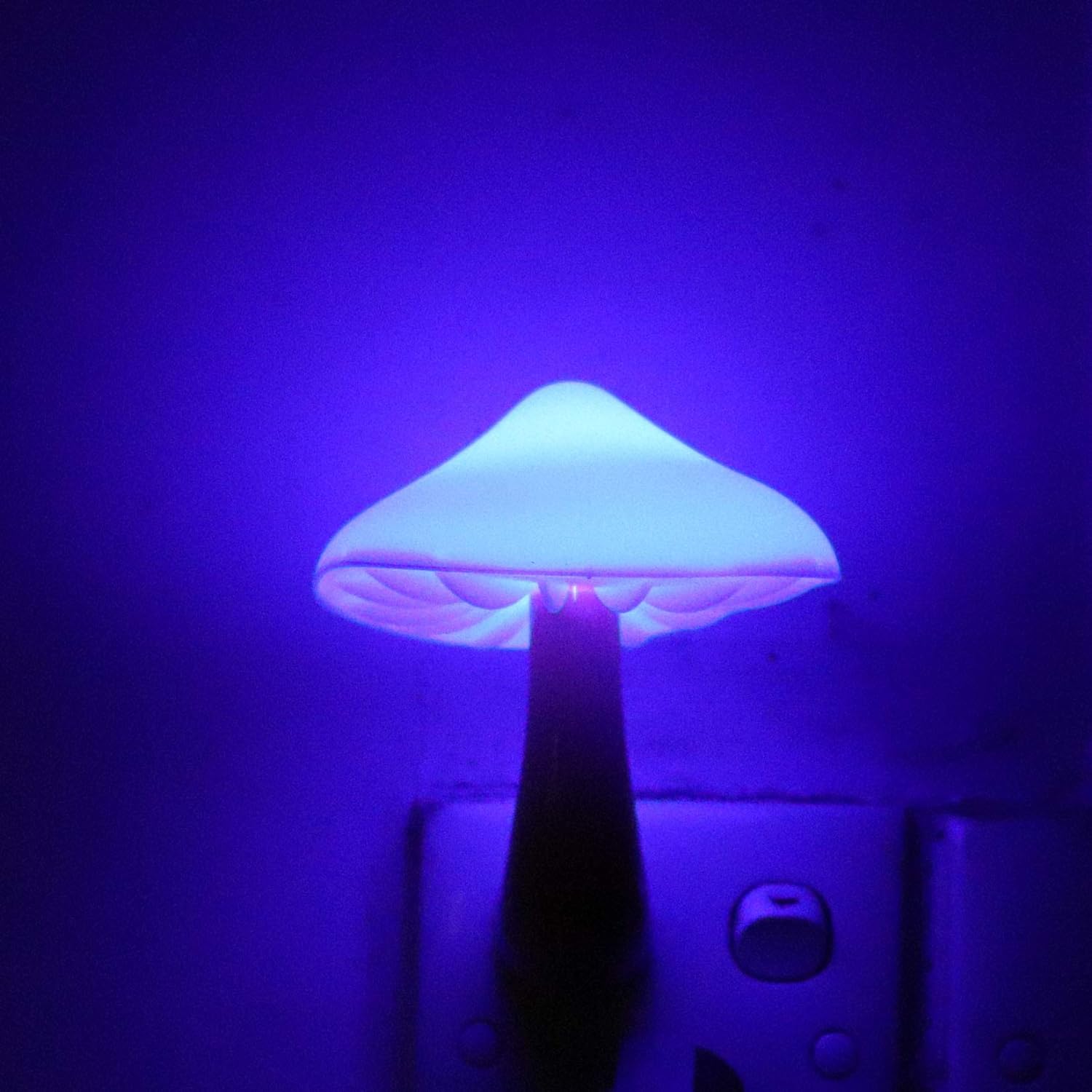 Luz nocturna LED azul, luz nocturna enchufable, luces nocturnas del atardecer al amanecer, para niños, adultos, dormitorio, baño, baño, escaleras,