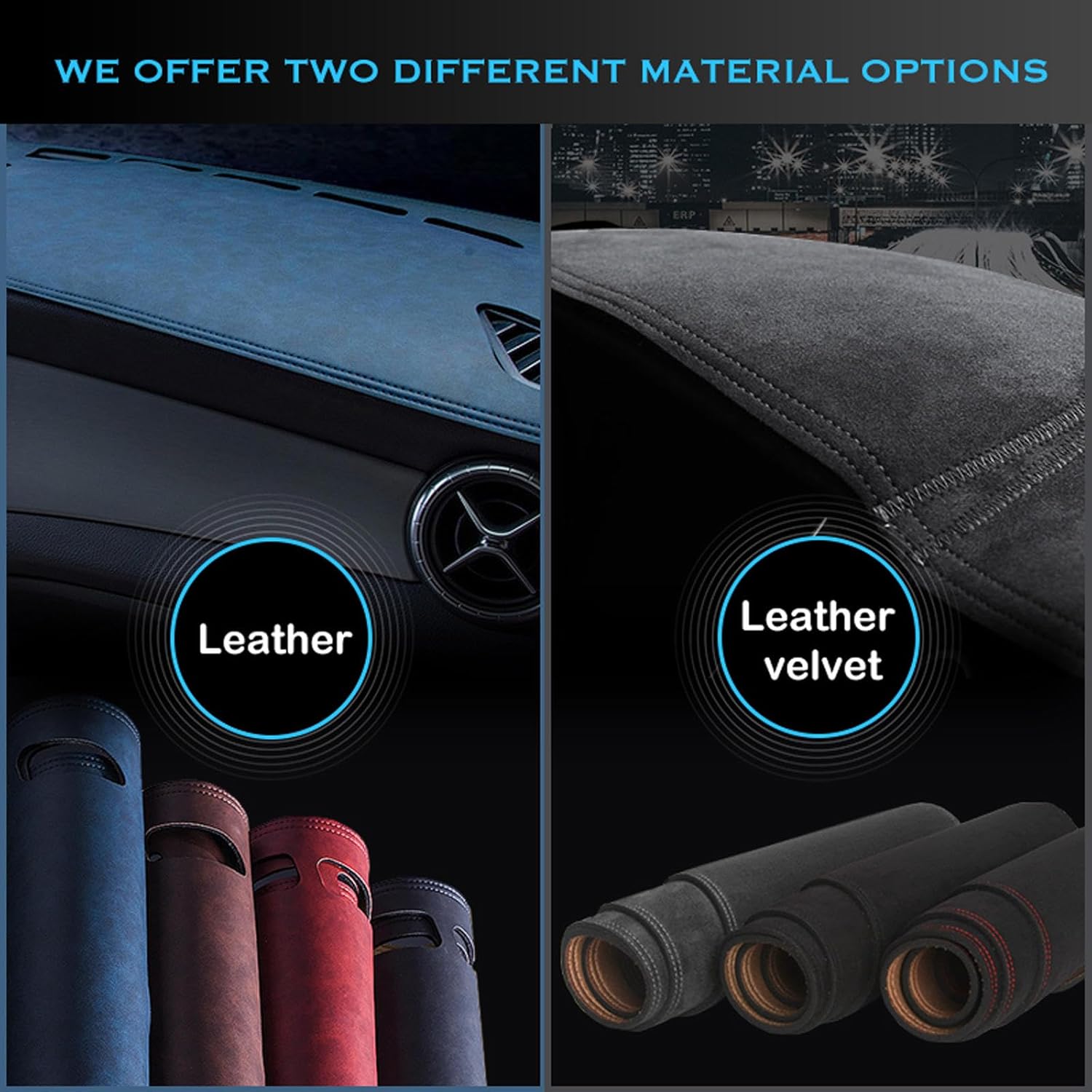 UTOYA Alfombrilla protectora de terciopelo de cuero para salpicadero de automóvil, apta para Mazda 2 Demio 2007-2012 DE Mazda2