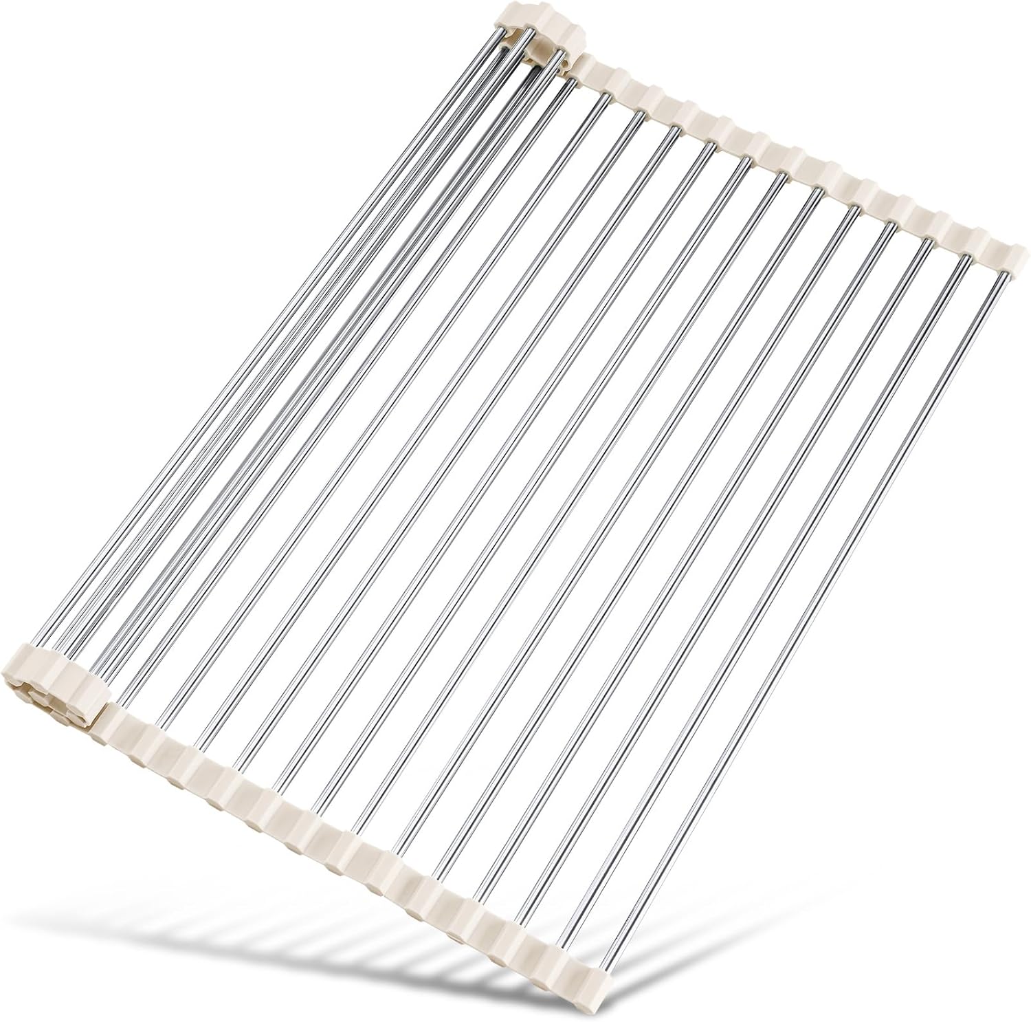 Tomorotec Escurridor de platos enrollable de 17.7 x 15.5 pulgadas, para colocar sobre el fregadero, para fregadero de cocina, accesorios multiusos,