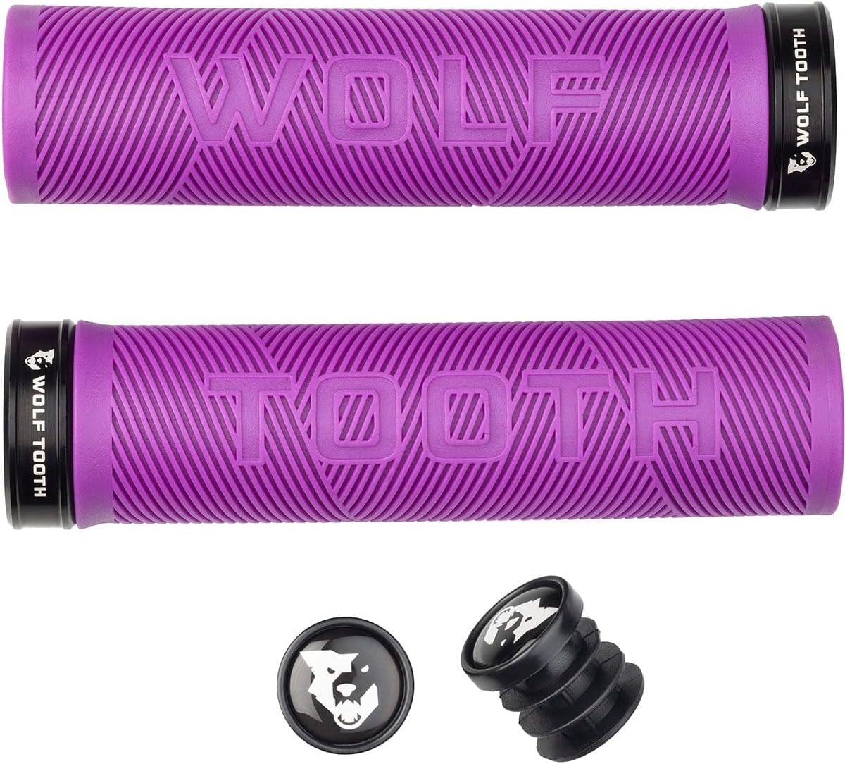 Wolf Tooth Echo Lock-On Grip – Agarre morado con cuello negro